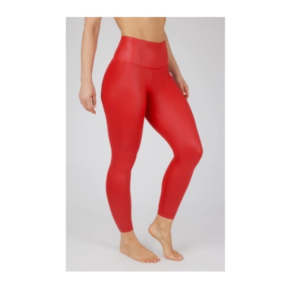 90 Degree by Reflex Womens Interlink Hi-Rise Ankle‎ Leggings Scorpio Red XL NEW